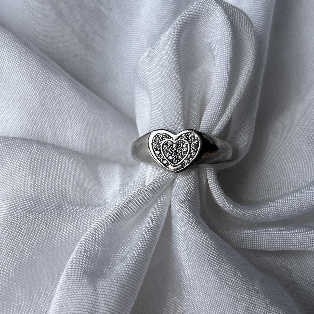 Heart silver ring