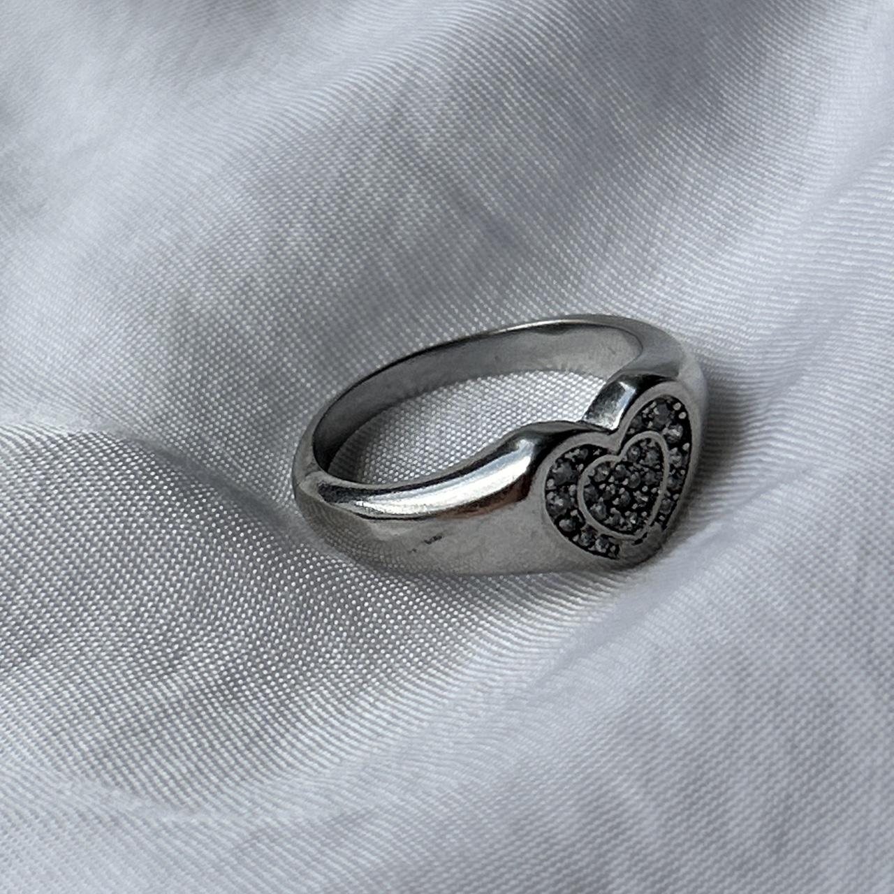 Heart silver ring