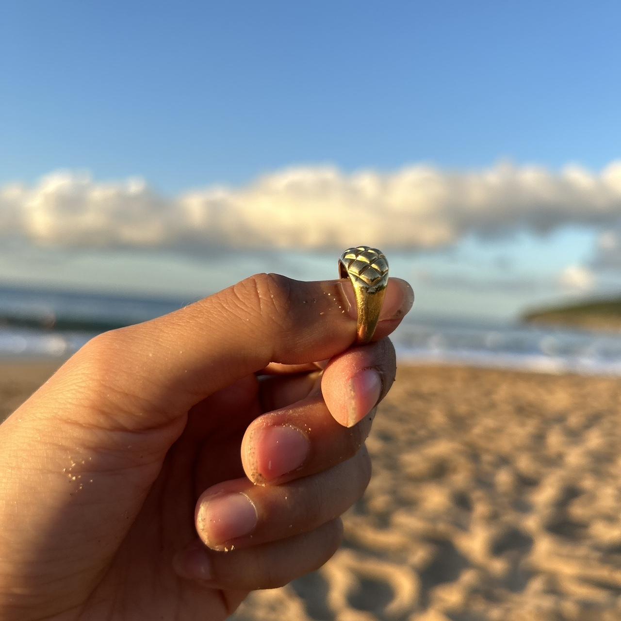 Gold-plated padded ring