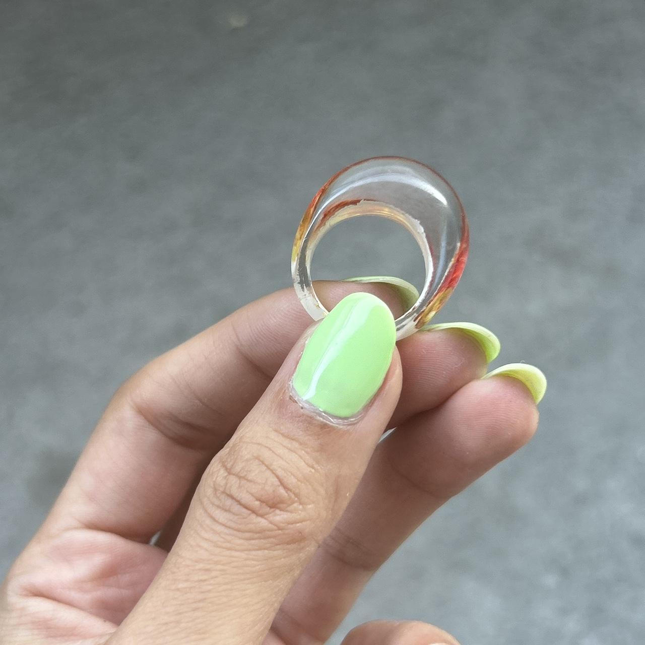 Orange plastic ring