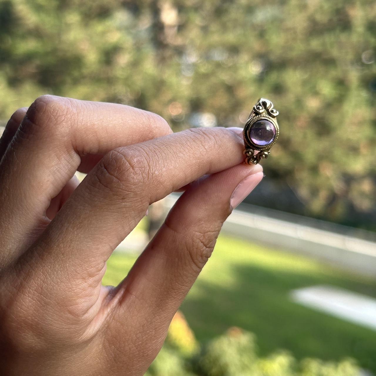 Amethyst stone ring